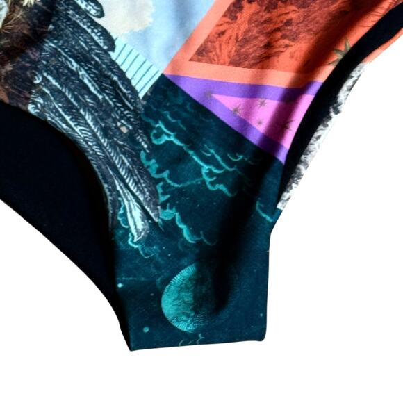 Chufy One Piece Swimsuit Size XS Printed Halter Made in Spain Stretchy Fabric - Picture 10 of 16